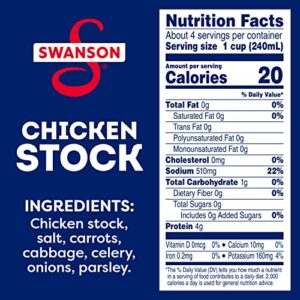 Swanson 100% Natural, Gluten-Free Chicken Stock, 32 Oz Carton