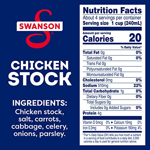 Swanson 100% Natural, Gluten-Free Chicken Stock, 32 Oz Carton