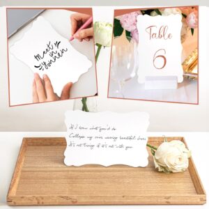 WYOMER 100 Sheets White Blank Kraft Cards, Thick Paper Greeting Cards, White Card Stock Paper for Menus Cards, DIY Gift Cards, Wedding Invitation Cards(5'' x 7'')