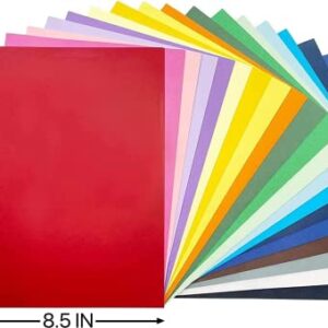 8.5x11 Cardstock 25sheets Colored Cardstock Assorted 25 Colors, 90 lb/250 gsm Card Stock Colored Paper for Cricut Machine, Card Making, Scrapbook & DIY Crafts