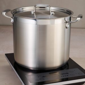 Tramontina Covered Stock Pot Gourmet Stainless Steel 12-Quart, 80120/000DS