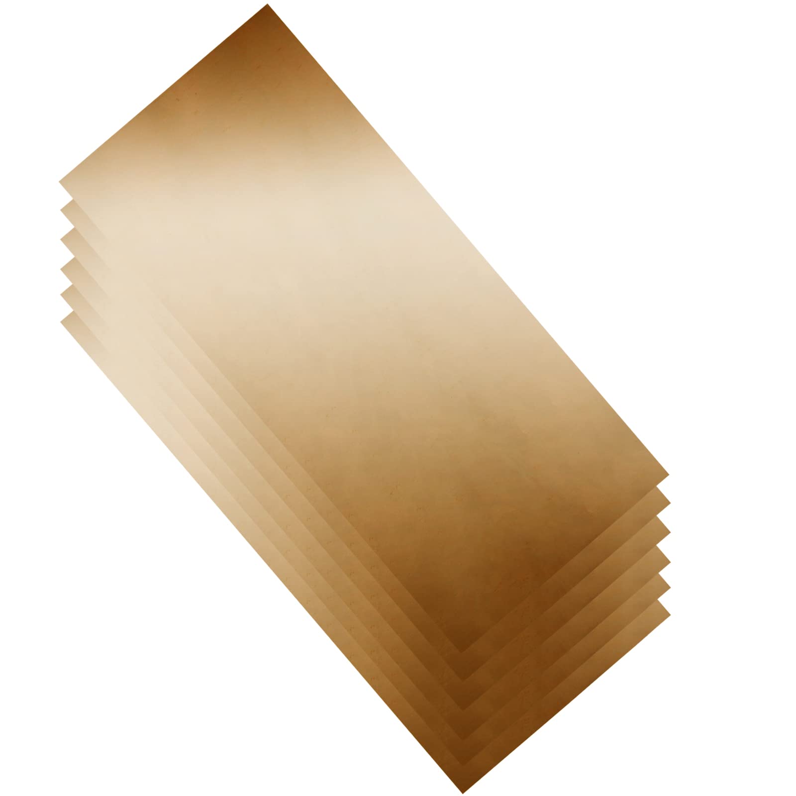 Brass Sheet, Brass Shim Stock Assortment, 6" Length x 3" Width, 0.002", 0.004", 0.006", 0.008",0.012" and 0.016" Thickness, Brass Shim Stock 6 Pieces