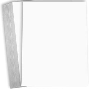 Hamilco White Cardstock Thick Paper - 8 1/2 x 11" Blank Heavy Weight 100 lb Cover Card Stock - for Brochure Award and Stationery Printing 50 Pack (Bright)