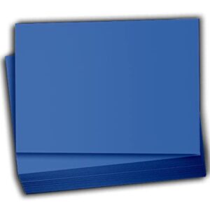 Hamilco Colored Scrapbook Cardstock Paper 5x7 Card Stock Paper 65 lb Cover 100 Pack (Cobalt Blue)