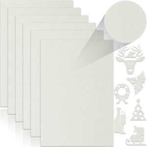 twavang 24 sheets white glitter cardstock paper, a4 premium sparkly paper for scrapbook, diy projects, party decoration, gift box wrapping 250gsm/92lb