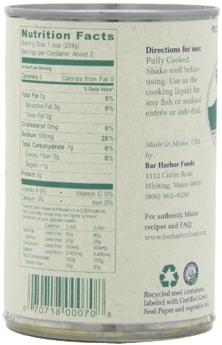 Bar Harbor Fish Stock - Maine Seafood Essence, Gluten-Free, All-Natural Ingredients - Ideal for Soups, Stews, and Seafood Dishes - 15 oz Can (Pack of 6)