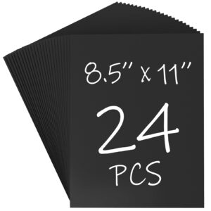 cregear 24 sheets black cardstock 8.5 x 11, black cardstock paper 250gsm/92lb thick cardstock, black card stock construction paper for christmas crafts, scrapbooking, card making, menus, invitations