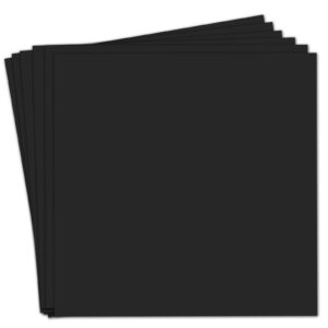 yinuoyoujia cardstock 12 x 12" thick paper, 300gsm/110lb construction paper 50 sheets black cardstock (black)