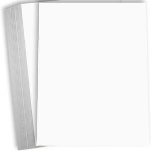 Hamilco White Cardstock Thick Paper 8 1/2 x 11" Blank Heavy Weight 100 lb Cover Card Stock - for Brochure Award and Stationery Printing 50 Pack