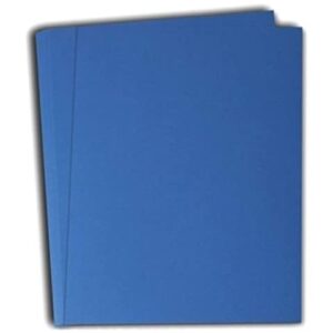 Hamilco Colored Cardstock Scrapbook Paper 8.5" x 11" Cobalt Blue Color Card Stock Paper 50 Pack