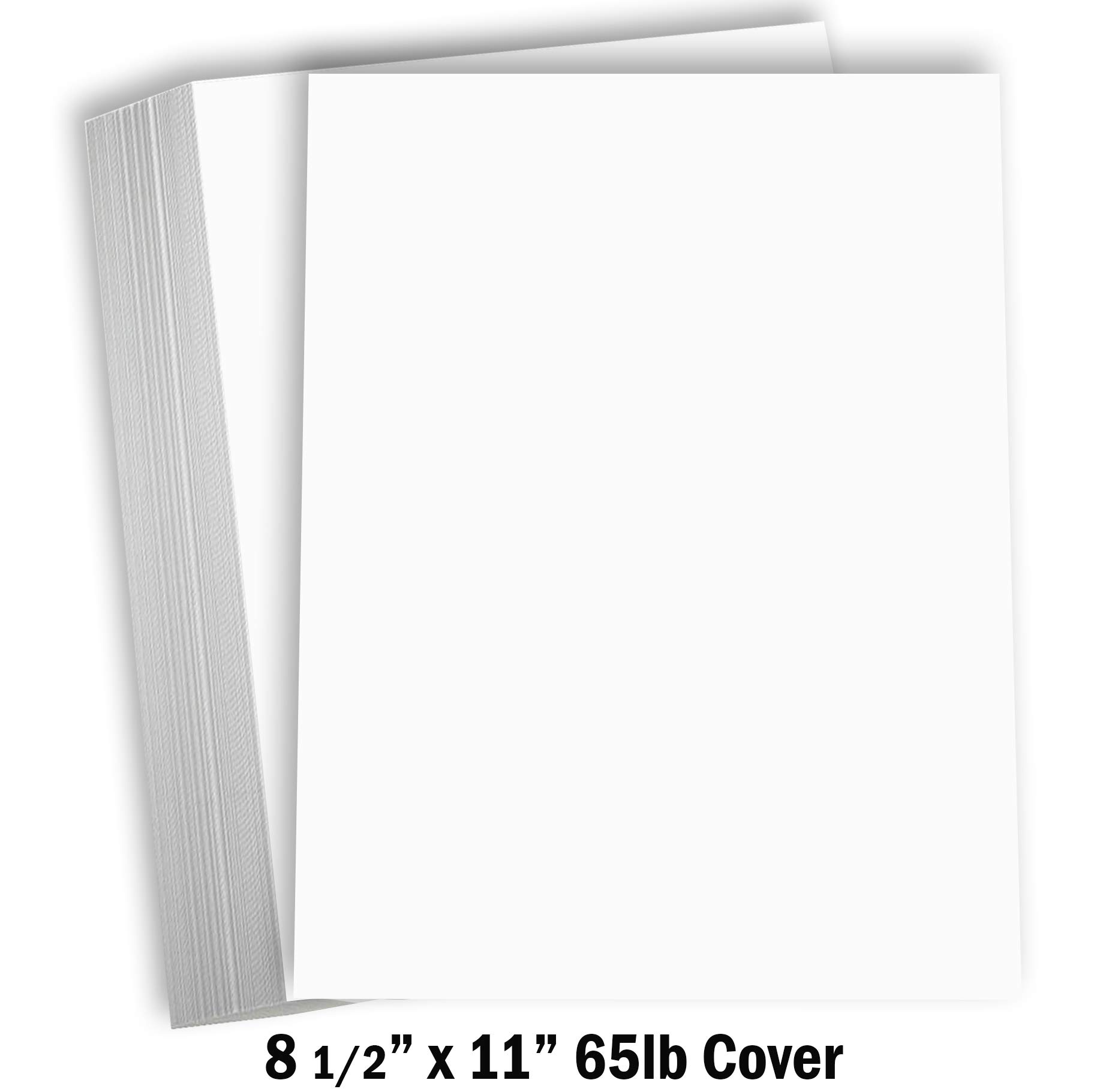 Hamilco White Cardstock Paper - 8 1/2 x 11" 65 lb Cover Card Stock (50 Pack)