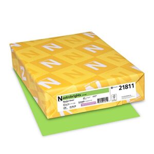 Wausau Papers Neenah Paper 21811 Astrobrights Colored Cardstock, 8.5” x 11”, 65 lb/176 GSM, Martian Green, 250 Sheets