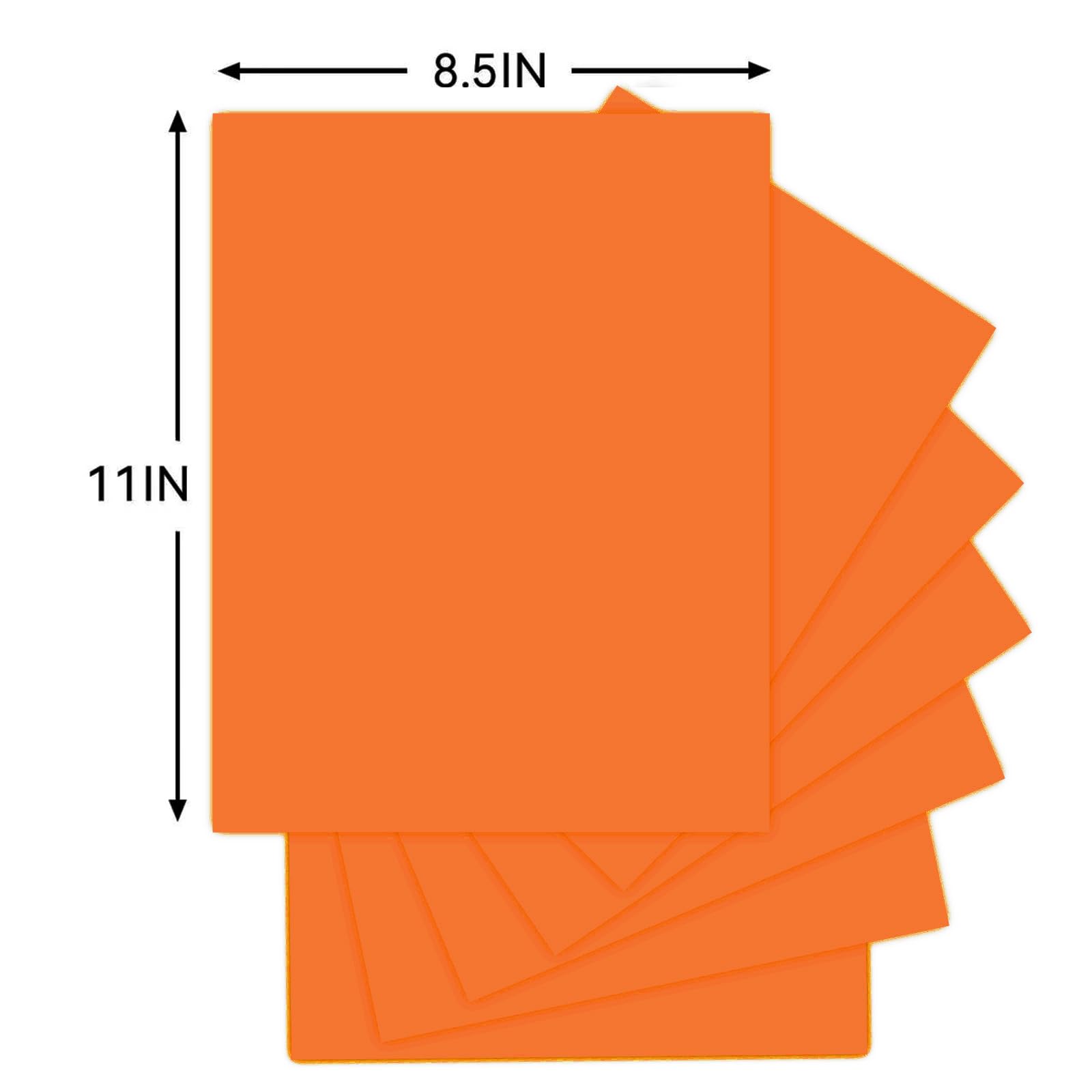 50Sheets Orange Cardstock Paper, 8.5 x 11 Card stock for Cricut, Thick Construction Paper for Card Making, Scrapbooking, Craft 90 lb / 250 gsm (Orange/Not yellow)