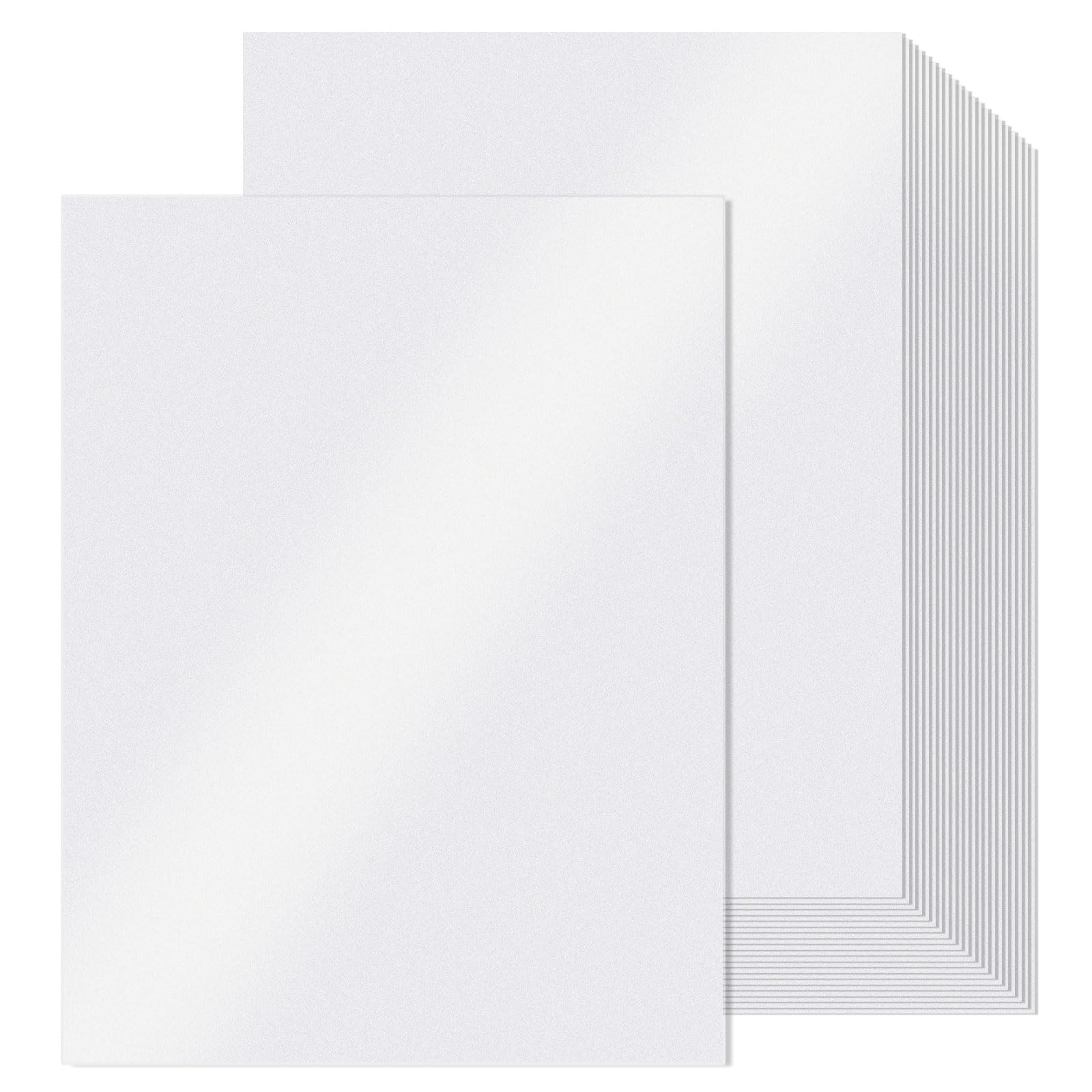 120 Sheets White Shimmer Cardstock 8.5x11, 92 lb Metallic Cardstock Paper White Cardstock Thick Paper for Crafts, Cards Making, Invitations, Printing, Certificates, Scrapbook Supplies