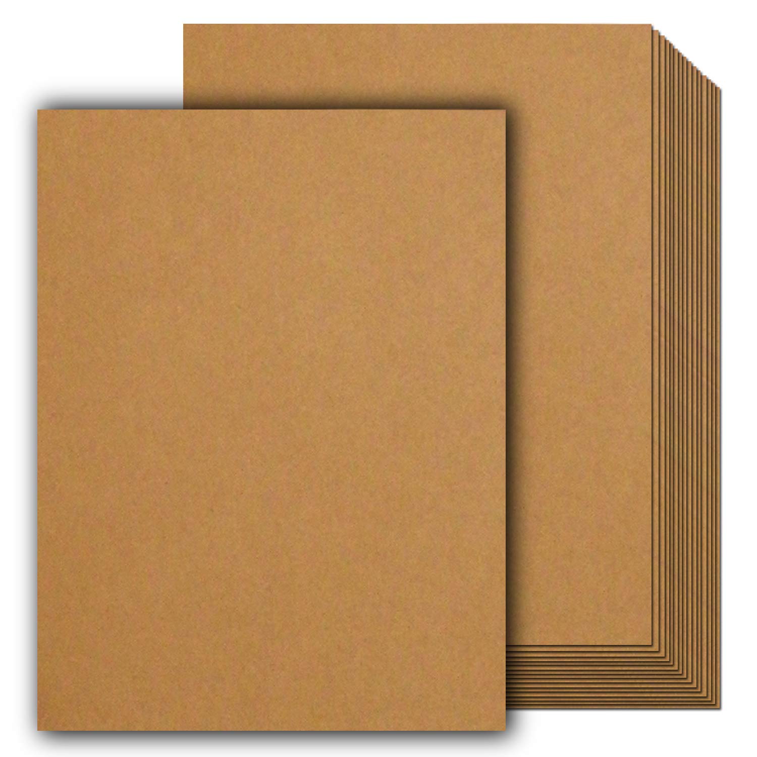 COLOURFUL US Heavyweight Brown Kraft Cardstock, 100 Sheets 300 GSM (110 lb. Cover) 8.5 x 11 inches for Arts and Craft, Drawing, DIY Projects