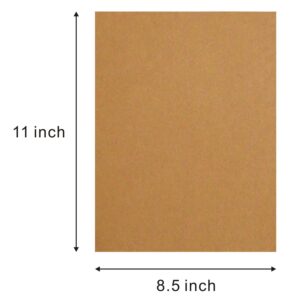 COLOURFUL US Heavyweight Brown Kraft Cardstock, 100 Sheets 300 GSM (110 lb. Cover) 8.5 x 11 inches for Arts and Craft, Drawing, DIY Projects