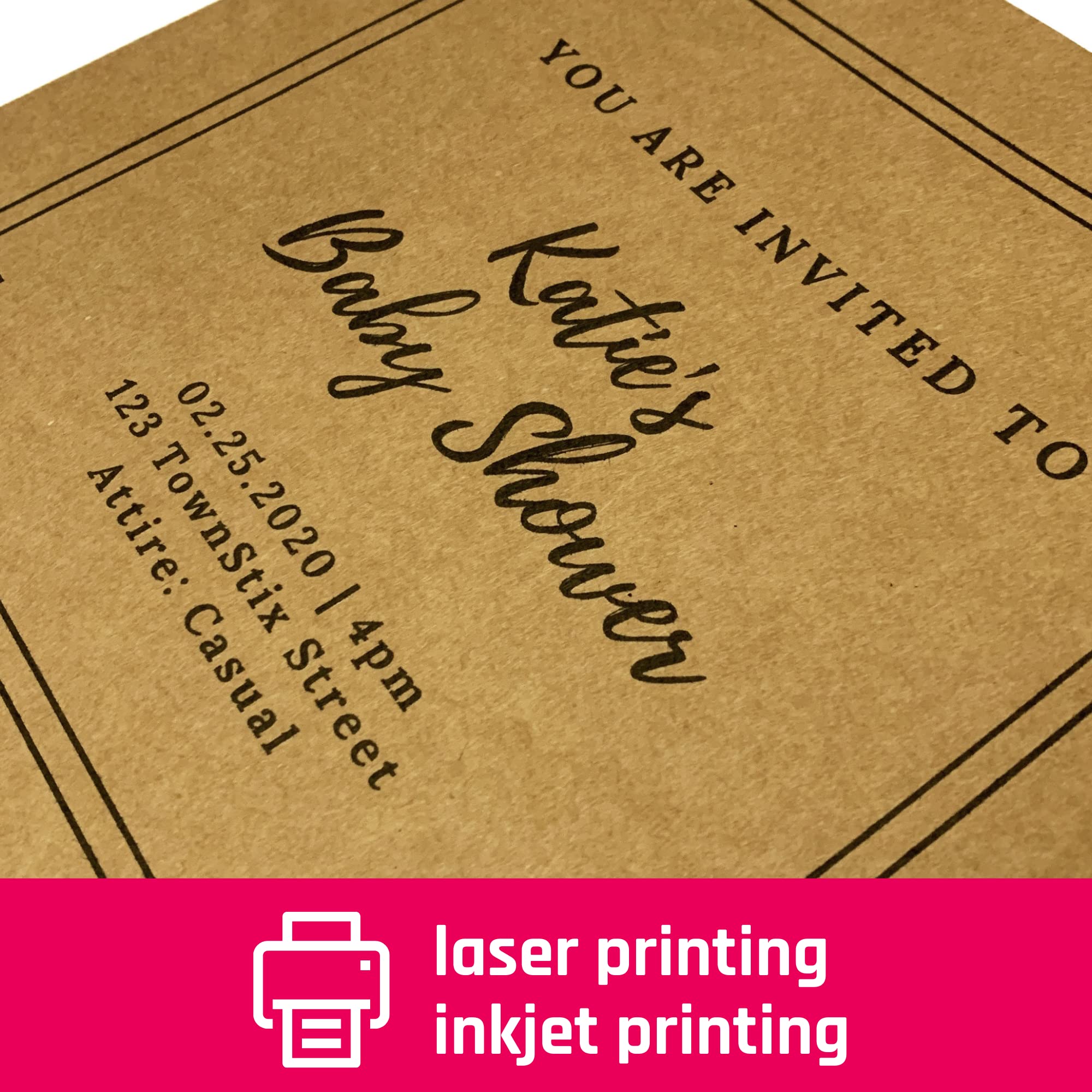 25 Sheets, Brown Kraft Cardstock, 200 GSM (75 lb. Cover), 8.5 x 11 inches