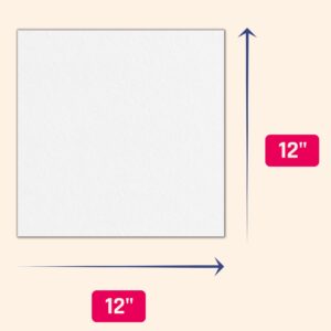 130 lb Cover (350 gsm), Extra Heavy White Cardstock - 12" x 12", 20 Sheets