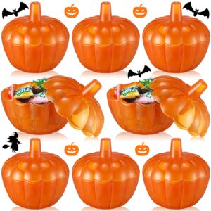 tanlade glass pumpkin candy jar fall thanksgiving pumpkin jar with cover target halloween candy bowl pumpkin jars with lids glass candy dish with lid for home party decoration(4 pcs)
