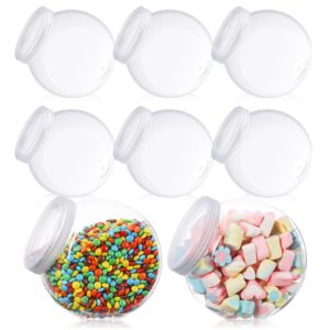 sunnyray 8 pcs 51 oz plastic candy jars with lids plastic candy jars for candy buffet clear candy dishes with lids candy buffet containers set plastic cookie jar candy holder for party table kitchen