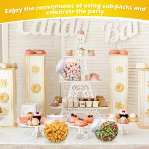 Sunnyray 8 Pcs 51 oz Plastic Candy Jars with Lids Plastic Candy Jars for Candy Buffet Clear Candy Dishes with Lids Candy Buffet Containers Set Plastic Cookie Jar Candy Holder for Party Table Kitchen