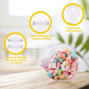 Sunnyray 8 Pcs 51 oz Plastic Candy Jars with Lids Plastic Candy Jars for Candy Buffet Clear Candy Dishes with Lids Candy Buffet Containers Set Plastic Cookie Jar Candy Holder for Party Table Kitchen