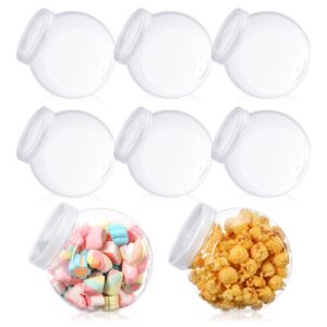 Sunnyray 8 Pcs 25 oz Plastic Candy Jars with Lids Plastic Candy Jars for Candy Buffet Clear Candy Dishes with Lids Candy Buffet Containers Set Plastic Cookie Jar Candy Holder for Party Table Kitchen