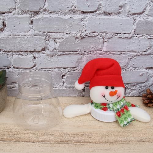 Abaodam 5pcs Christmas Cookie Boxes Christmas Candy Jars with Lids Plastic Christmas Candy Jars Plastic Storage Box Plastic Food Containers Candy for Kids Storage Jar Cans Christmas Box