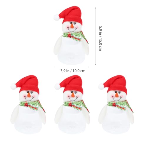 Abaodam 5pcs Christmas Cookie Boxes Christmas Candy Jars with Lids Plastic Christmas Candy Jars Plastic Storage Box Plastic Food Containers Candy for Kids Storage Jar Cans Christmas Box