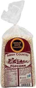 amish country popcorn | 2 lb medium white popcorn | old fashioned, non-gmo and gluten free (2lb bags)