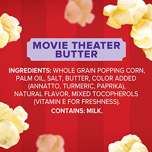 Orville Redenbacher's Movie Theater Butter Microwave Popcorn, 3.29 Ounce Classic Bag, 12-Count