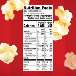 Orville Redenbacher's Movie Theater Butter Microwave Popcorn, 3.29 Ounce Classic Bag, 12-Count