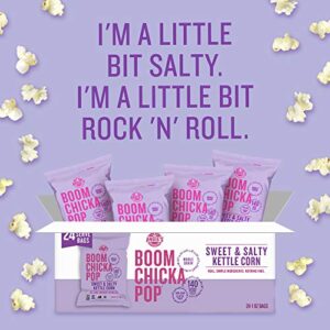 Angie's BOOMCHICKAPOP Sweet & Salty Kettle Corn Popcorn, 1 oz. (Pack of 24)