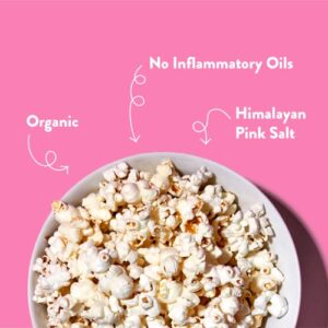 LesserEvil Himalayan Pink Salt Organic Popcorn, Premium Quality, Minimally Processed, No Vegetable Oil, 0.46 Oz, Pack of 24