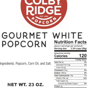 Colby Ridge Gourmet Craft Popped Gluten Free Popcorn Bulk Sized Large Gift Party Bags (Bulk 5 Gal. 80 Cups) (Fluffy White)