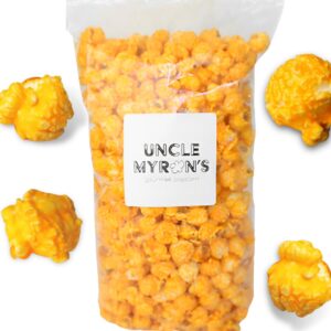 uncle myron's cheddar cheese popcorn, cheese popcorn, 9 oz. bag, gluten free, gourmet popcorn, cheesey popcorn, cheesy popcorn, cheese corn