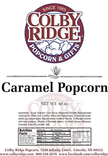 Colby Ridge 8 Gal. (128 Cups) Popcorn Sampler White, Caramel, Cheese, and Rainbow Popped Popcorn