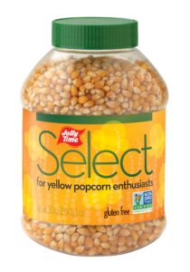 jolly time popcorn kernels, gourmet popping corn for air popper machine or stovetop, select yellow popcorn, 30 ounce (pack of 6)