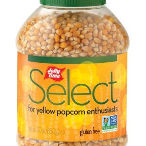 Jolly Time Popcorn Kernels, Gourmet Popping Corn for Air Popper Machine or Stovetop, Select Yellow Popcorn, 30 Ounce (Pack of 6)