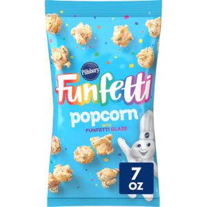 pillsbury funfetti popcorn with funfetti glaze, snack bag, 7 oz