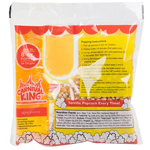 Carnival King All-In-One Popcorn Kit for 8 -10 Ounce Poppers - 24/Case