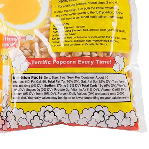 Carnival King All-In-One Popcorn Kit for 8 -10 Ounce Poppers - 24/Case