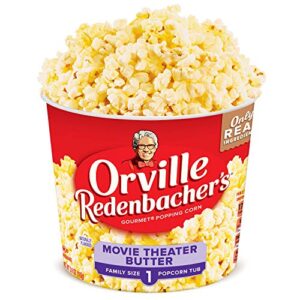 orville redenbacher’s movie theater butter popcorn tub, 3.9 ounce, pack of 12