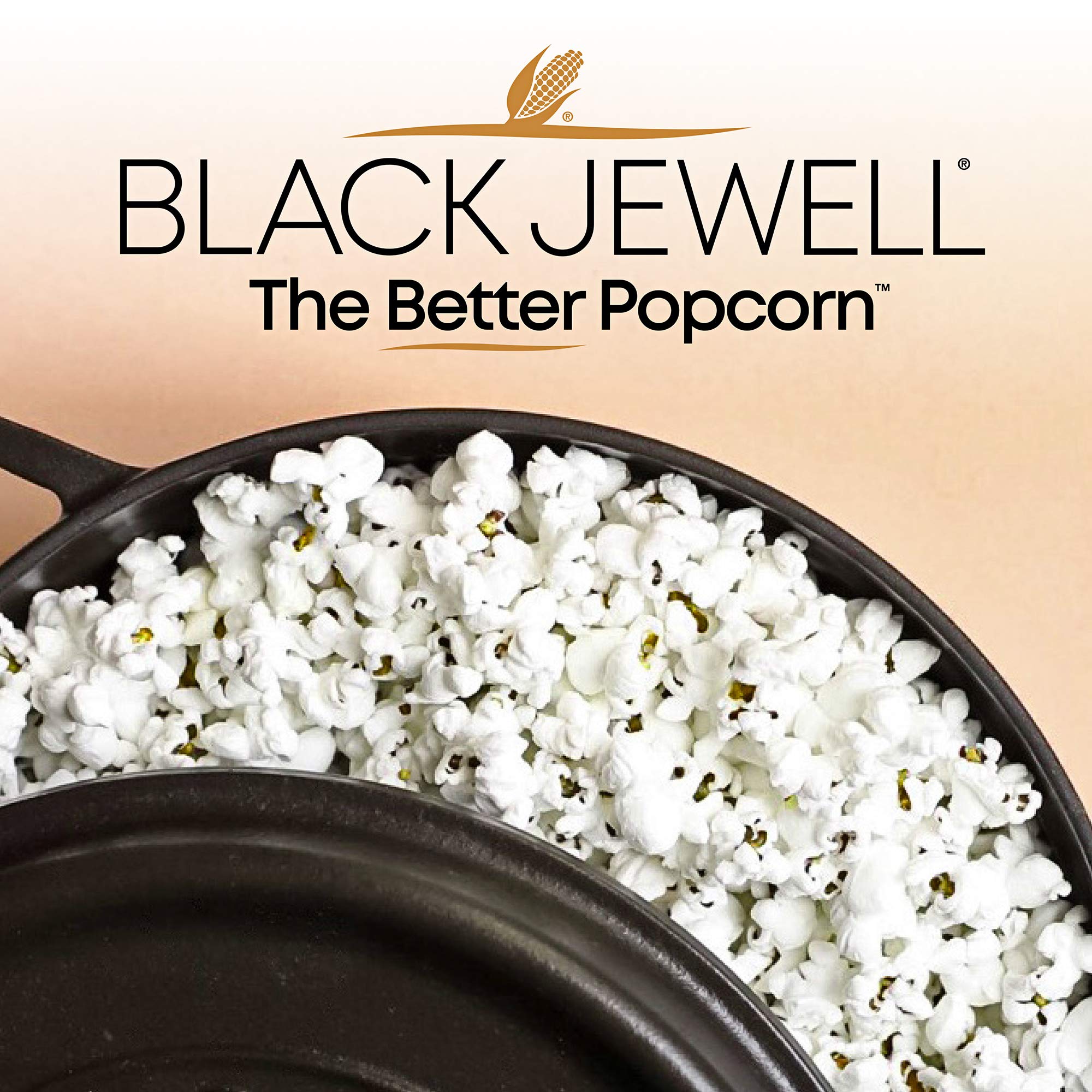 Black Jewell Gourmet Popcorn Kernels, Original Black - Better Tasting, No Sodium Hulless Black Heirloom Microwave Popcorn Kernels (28.35oz, Pack of 3)