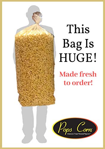 POPCORN! Gourmet Popcorn XL BULK/WHOLESALE-300 Total cups-90oz-MOVIE THEATER STYLE! Butter Flavor PARTY BAG. Popped Event Bag Favors, Buffet, Bar FREE SANITARY SCOOPER!