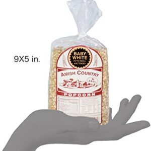 Amish Country Popcorn - Baby White Extra Small and Tender - GMO Free 2 lb Bag