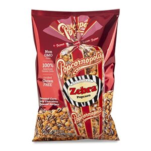 popcornopolis popcorn, zebra, 24 ounce