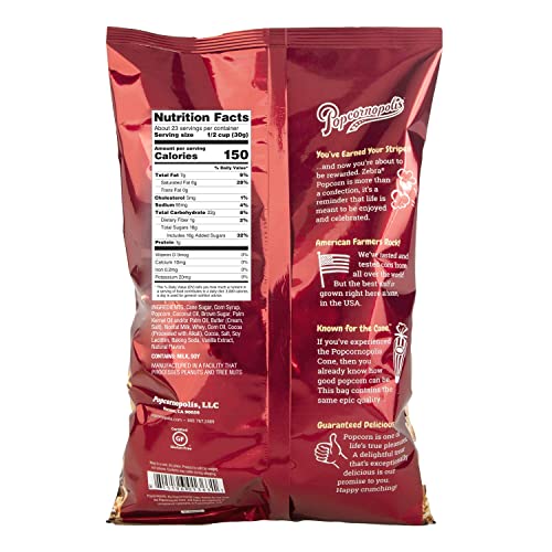 Popcornopolis Popcorn, Zebra, 24 Ounce