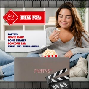 Poppy's Paper Popcorn Bags - 40 Pcs 1oz Concession-Grade Bags, Popcorn Machine Accessories for Popcorn Bars, Movie Nights, Concessions