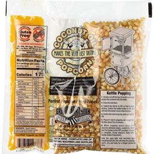 18-Count Organic Popcorn Packets - Pre-Measured 8-Ounce All-in-One Popping Machine Packs with Coconut Oil and Buttered Salt by Great Northern Popcorn